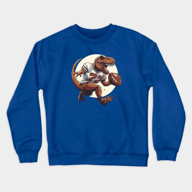 T-Rex American Football Player Crewneck Sweatshirt by Wintrly